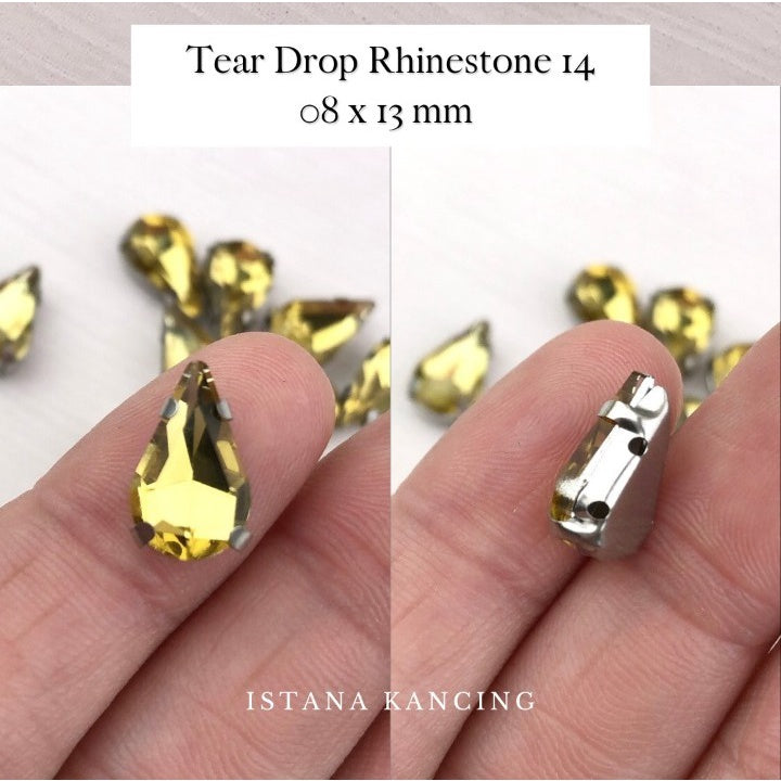 Kristal Cangkang Tear Drop 8x13mm
