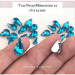 Kristal Cangkang Tear Drop 8x13mm