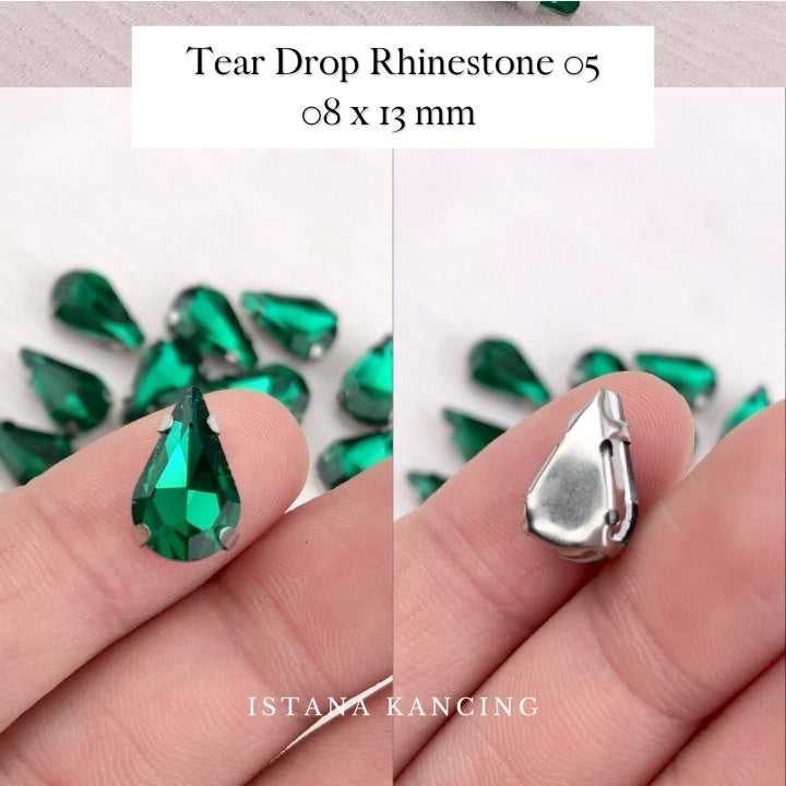 Kristal Cangkang Tear Drop 8x13mm