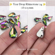 Kristal Cangkang Tear Drop 8x13mm