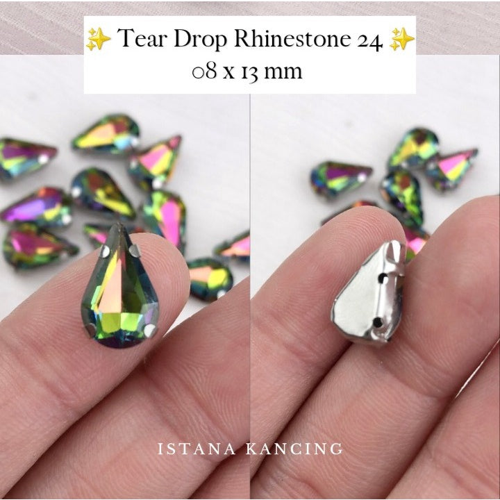 Kristal Cangkang Tear Drop 8x13mm