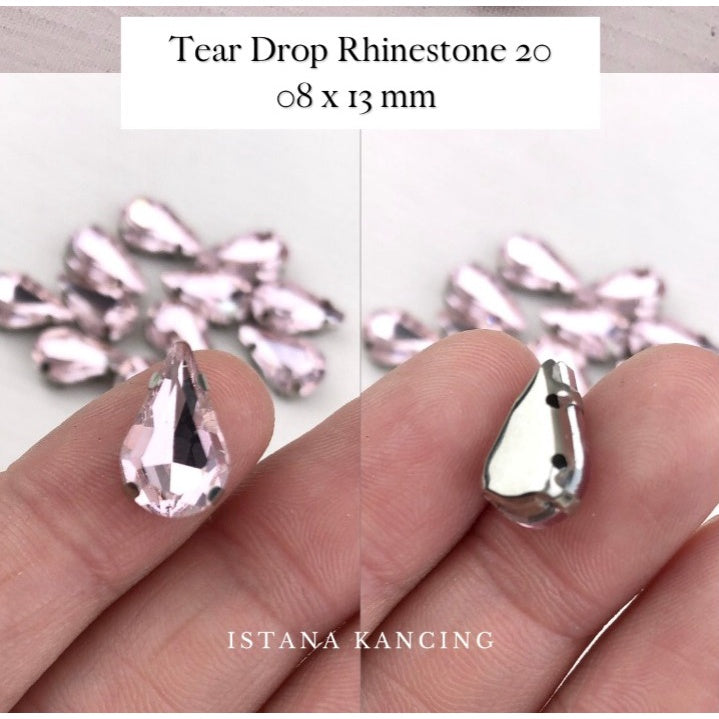 Kristal Cangkang Tear Drop 8x13mm