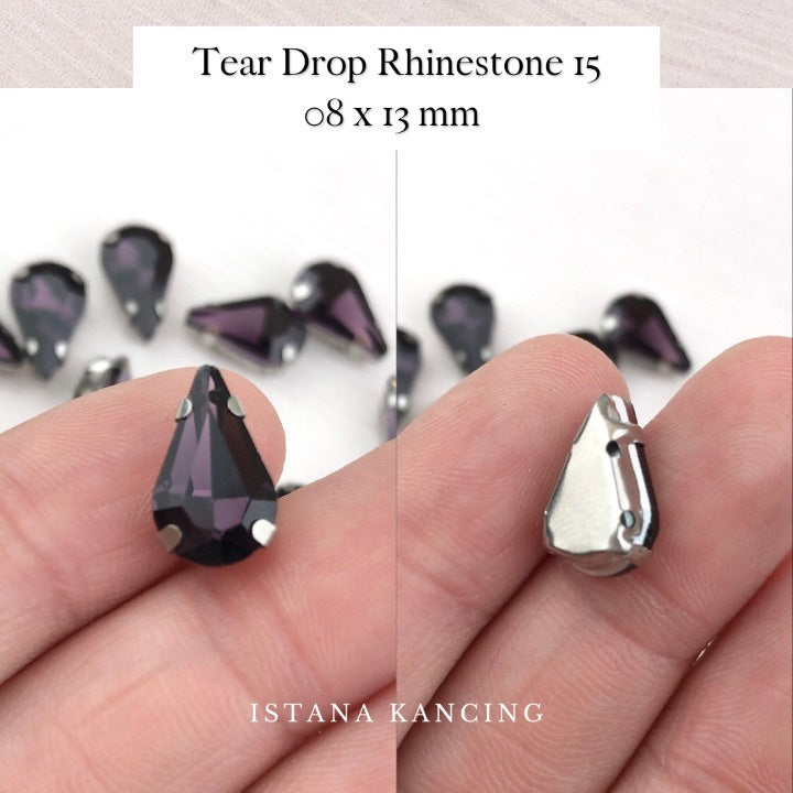 Kristal Cangkang Tear Drop 8x13mm