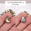 Kristal Cangkang Tear Drop 8x13mm