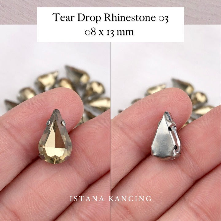 Kristal Cangkang Tear Drop 8x13mm