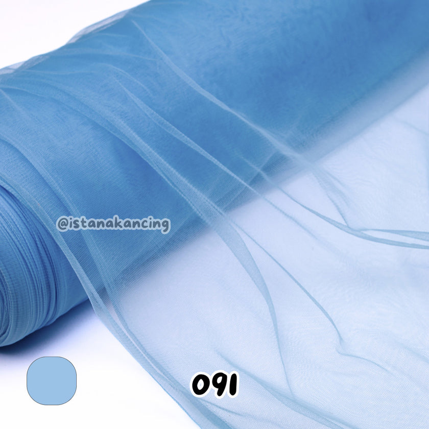 Kain Soft Tulle Lebar 150cm Blue Series