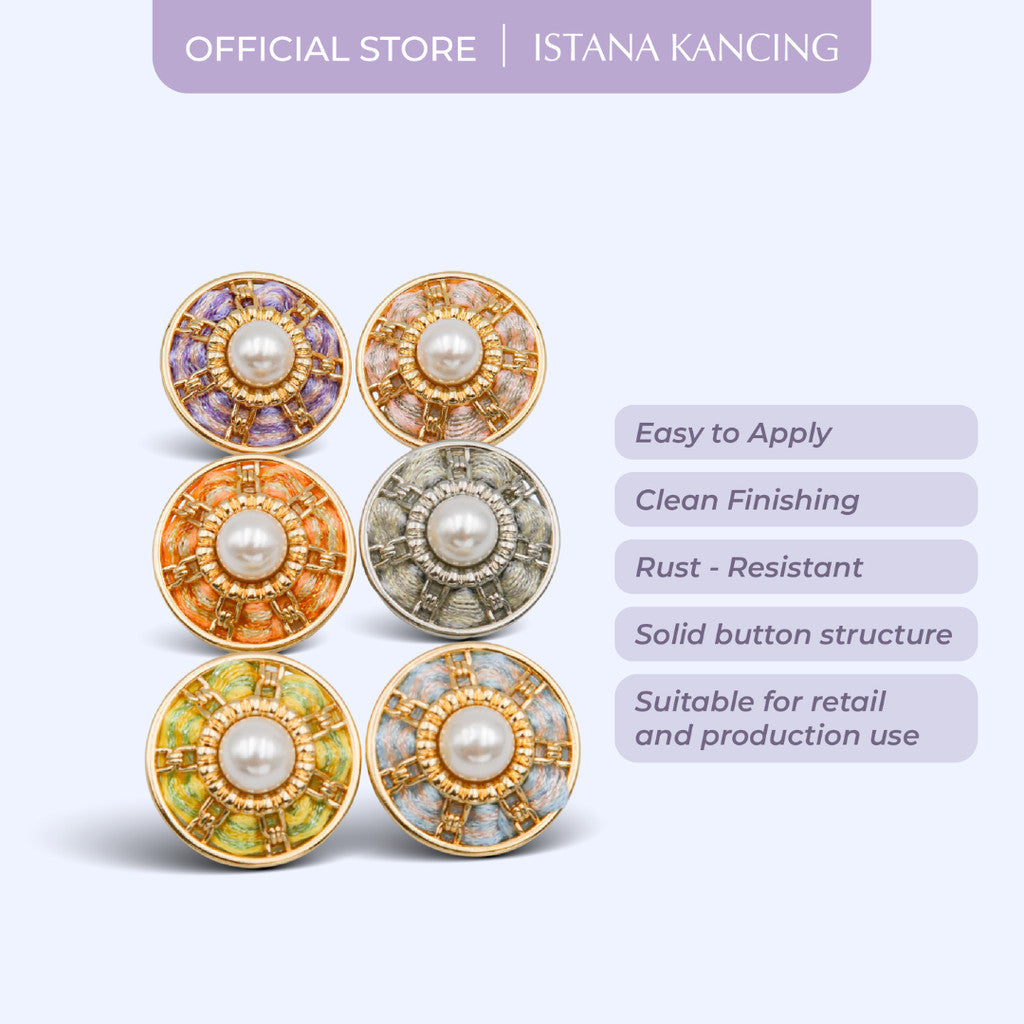 Kancing Jamur Aliza Button | Aksesoris Kancing Unik Mewah Premium Button | Istana Kancing