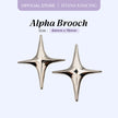 Bros Wanita Alpha Bintang Silver 64mm Mewah Premium Elegan Hijaber Kantoran Pria Wanita ISTANA KANCING