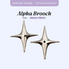 Bros Wanita Alpha Bintang Silver 64mm Mewah Premium Elegan Hijaber Kantoran Pria Wanita ISTANA KANCING