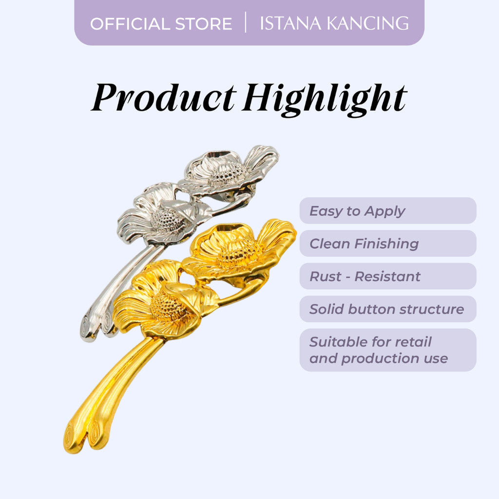 Brooch Winona | Aksesoris Pin Peniti Baju Hijab Mewah Unik Premium Pin | Istana Kancing