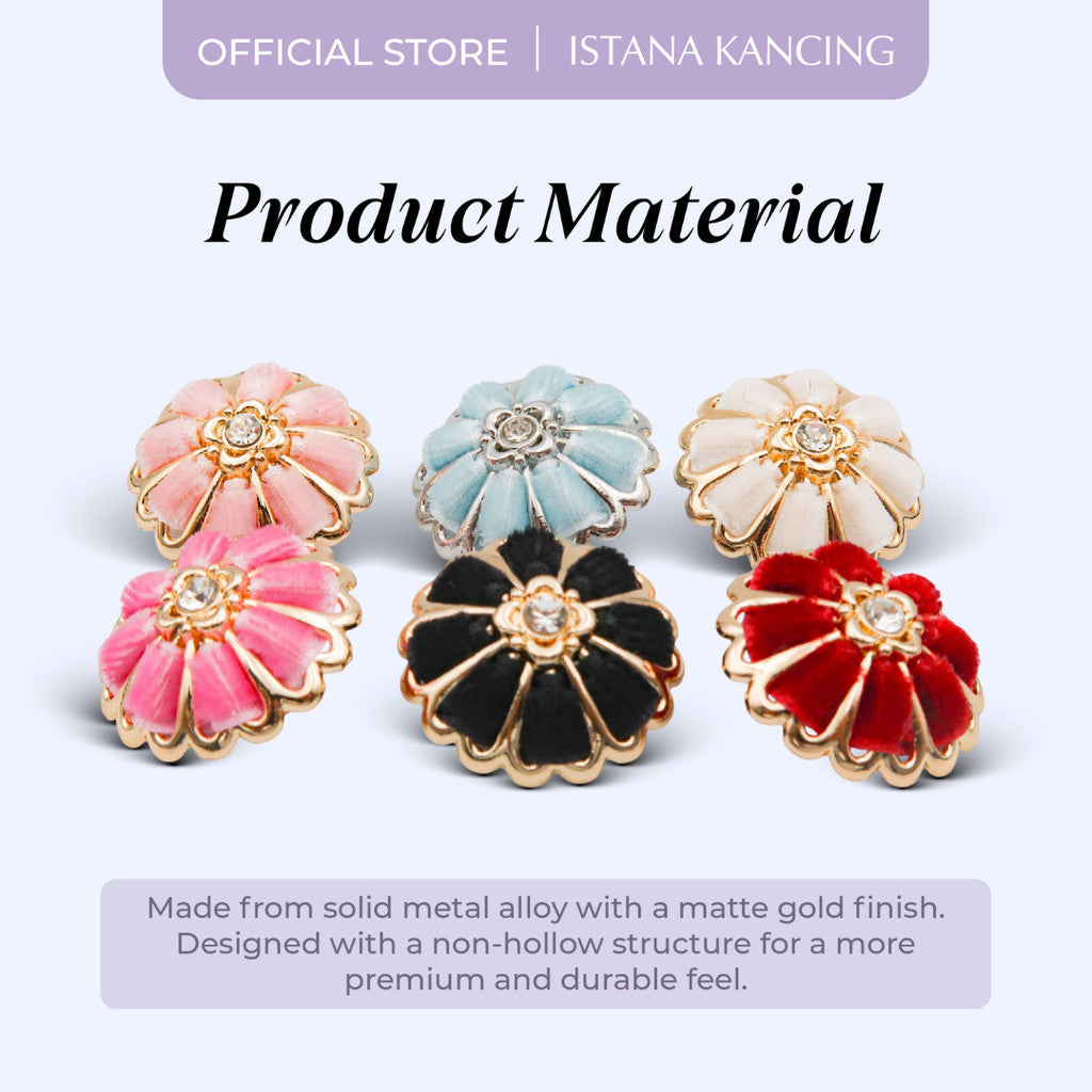Kancing Jamur Blair Button | Aksesoris Kancing Unik Mewah Premium Button | Istana Kancing