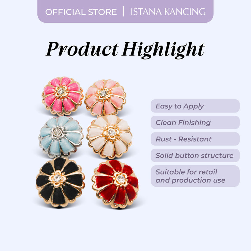 Kancing Jamur Blair Button | Aksesoris Kancing Unik Mewah Premium Button | Istana Kancing