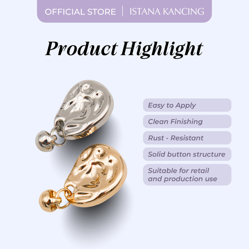 Kancing Jamur Ramona Button | Aksesoris Kancing Unik Mewah Premium Button | Istana Kancing
